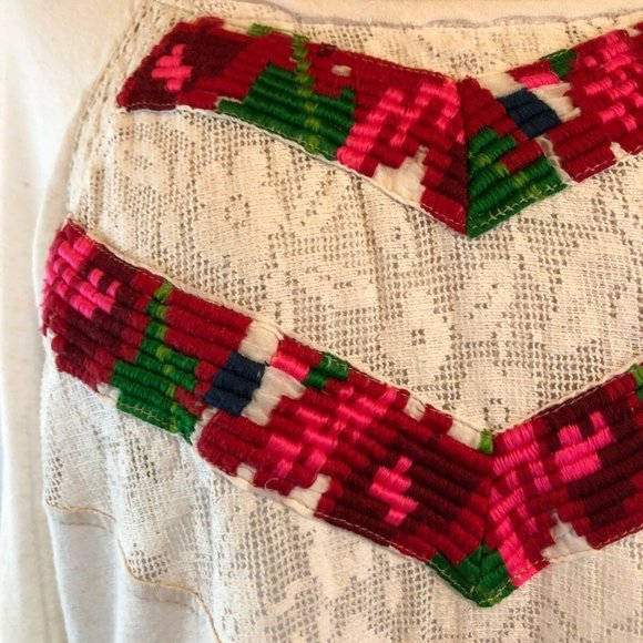 Free People Cream Embroidered Knit Top - Picture 4 of 7